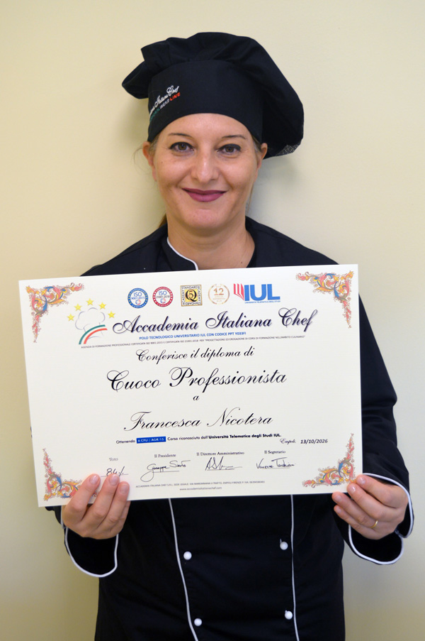 DSC_0001 Francesca Nicotera, diplomata del corso di Cuoco Professionista