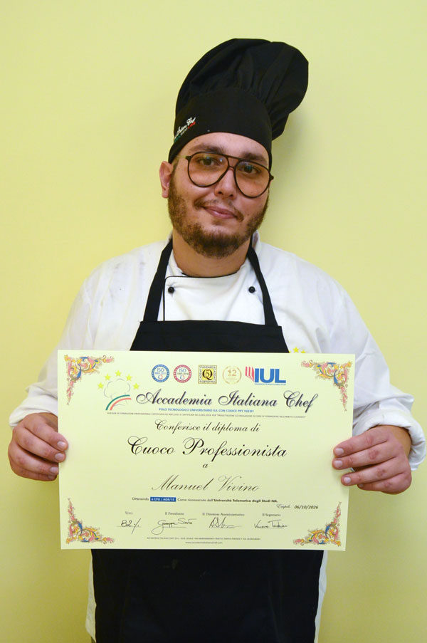 DSC_0845 Manuel Vivino, diplomato del corso di Cuoco Professionista