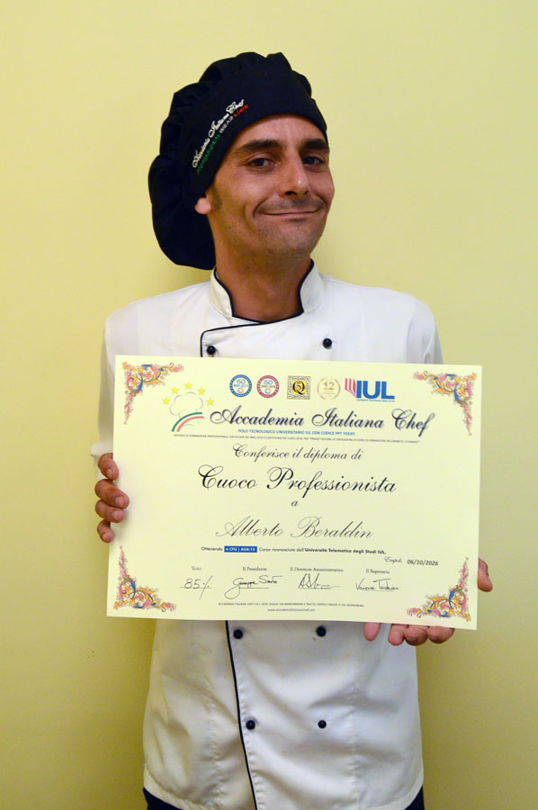 DSC_0846 Alberto Beraldin, diplomato del corso di Cuoco Professionista