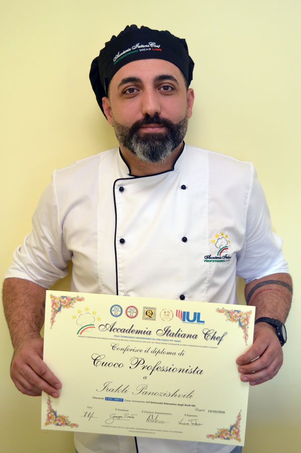 DSC_0993 Irakli Panozishvili, diplomato del corso di Cuoco Professionista