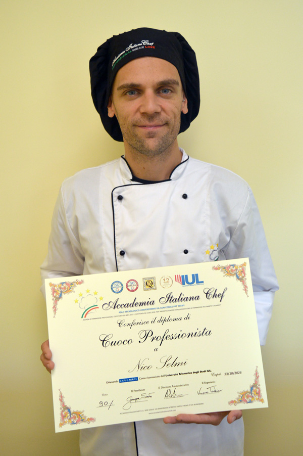 DSC_1002 Nico Selmi, diplomato del corso di Cuoco Professionista